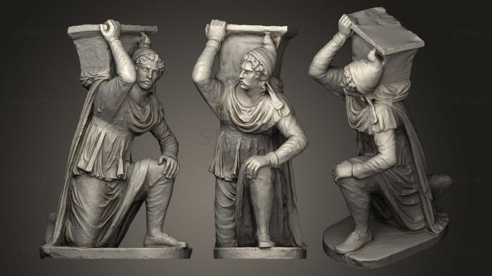 3D model Kneeling Barbarian (STL)